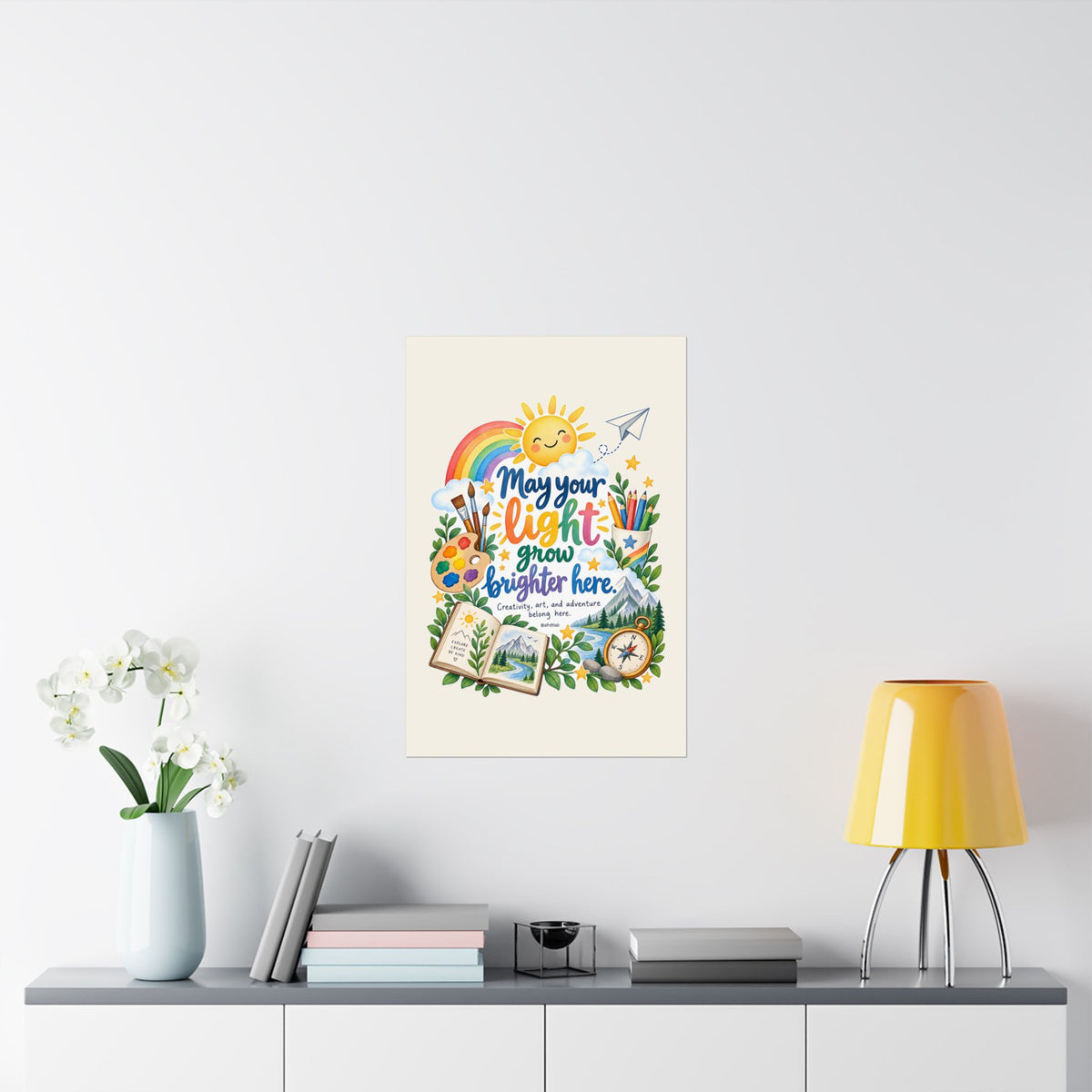 Art Room Kids Wall Art Print, May Your Light Grow Brighter Here – photo 10 of 20