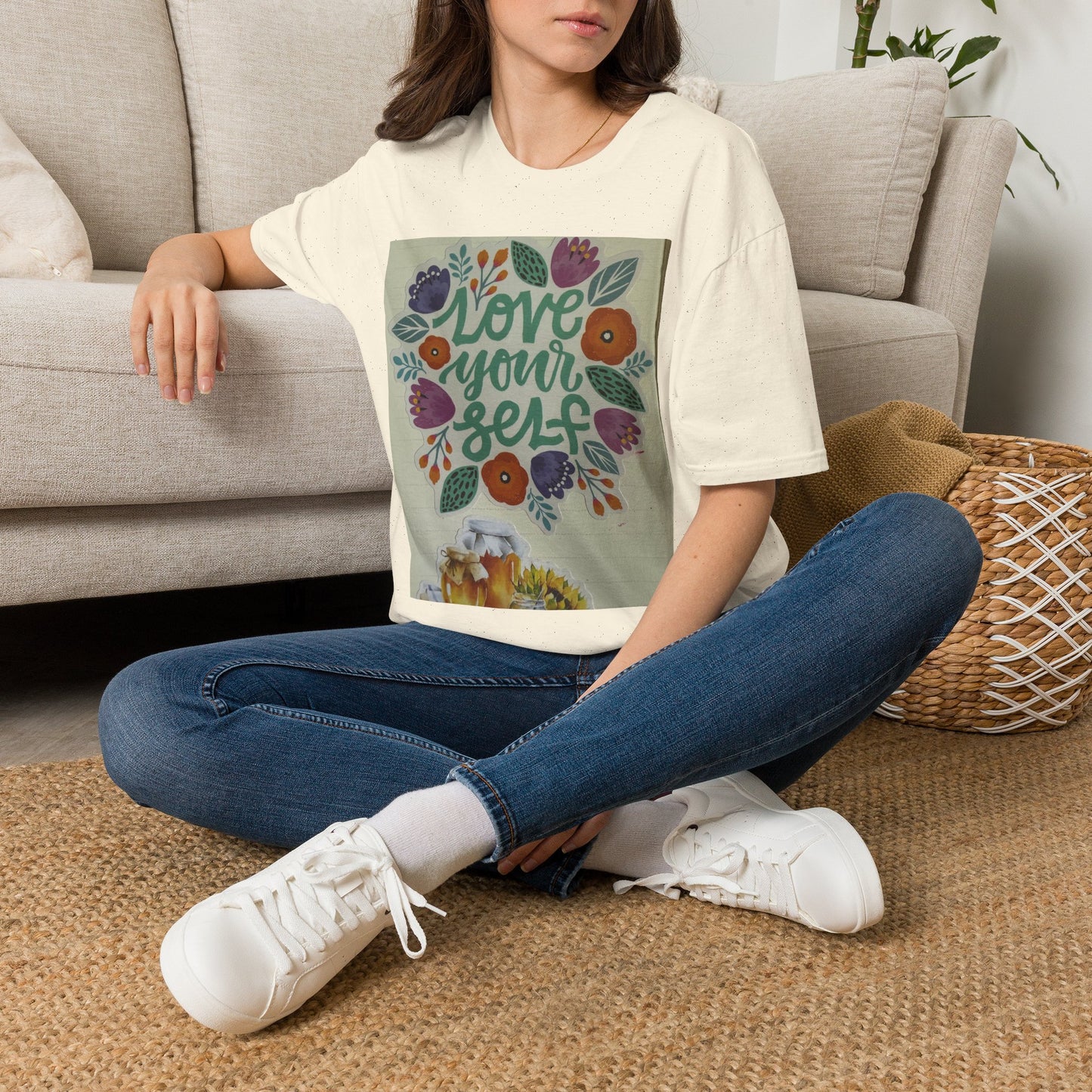Love Your Self Floral Tee — Inspirational Self-Love T-Shirt