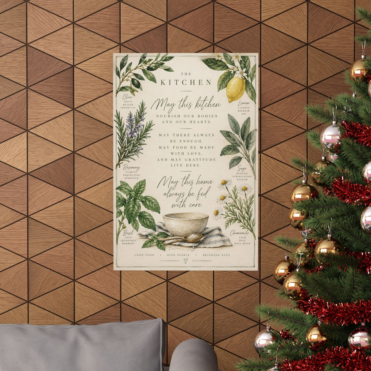 Kitchen Blessing Print, herb botanical kitchen prayer – photo 6 of 20