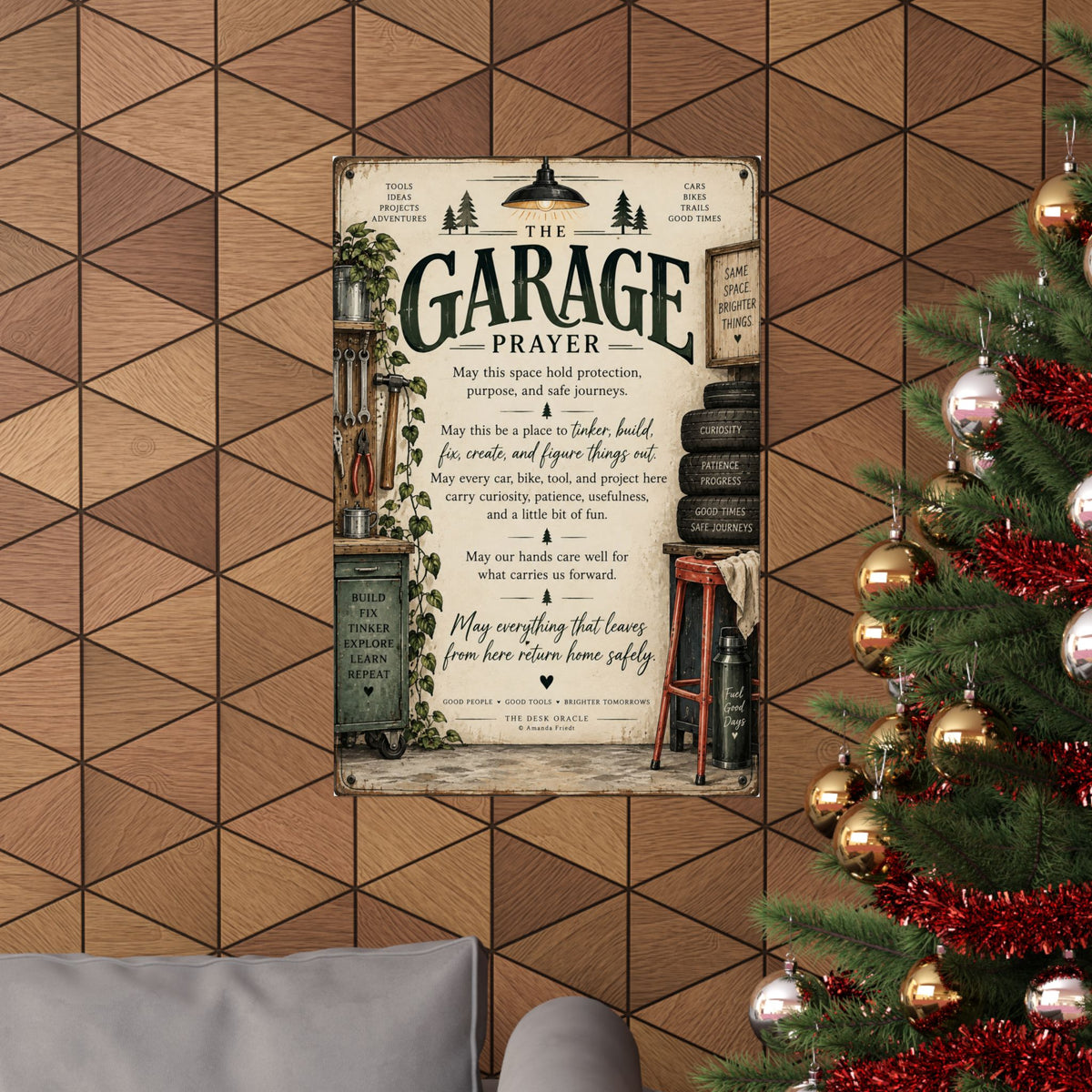 Garage Blessing Sign, Safe Travels prayer wall art – photo 6 of 20