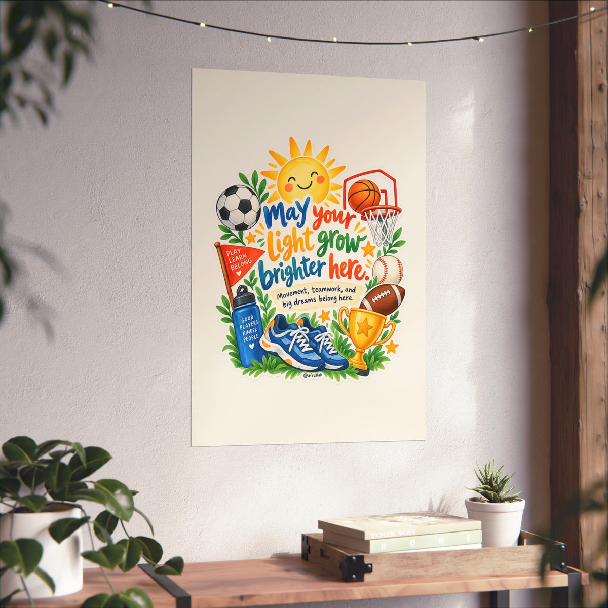 Sports Kids Wall Art Print, May Your Light Grow Brighter Here – photo 8 of 20