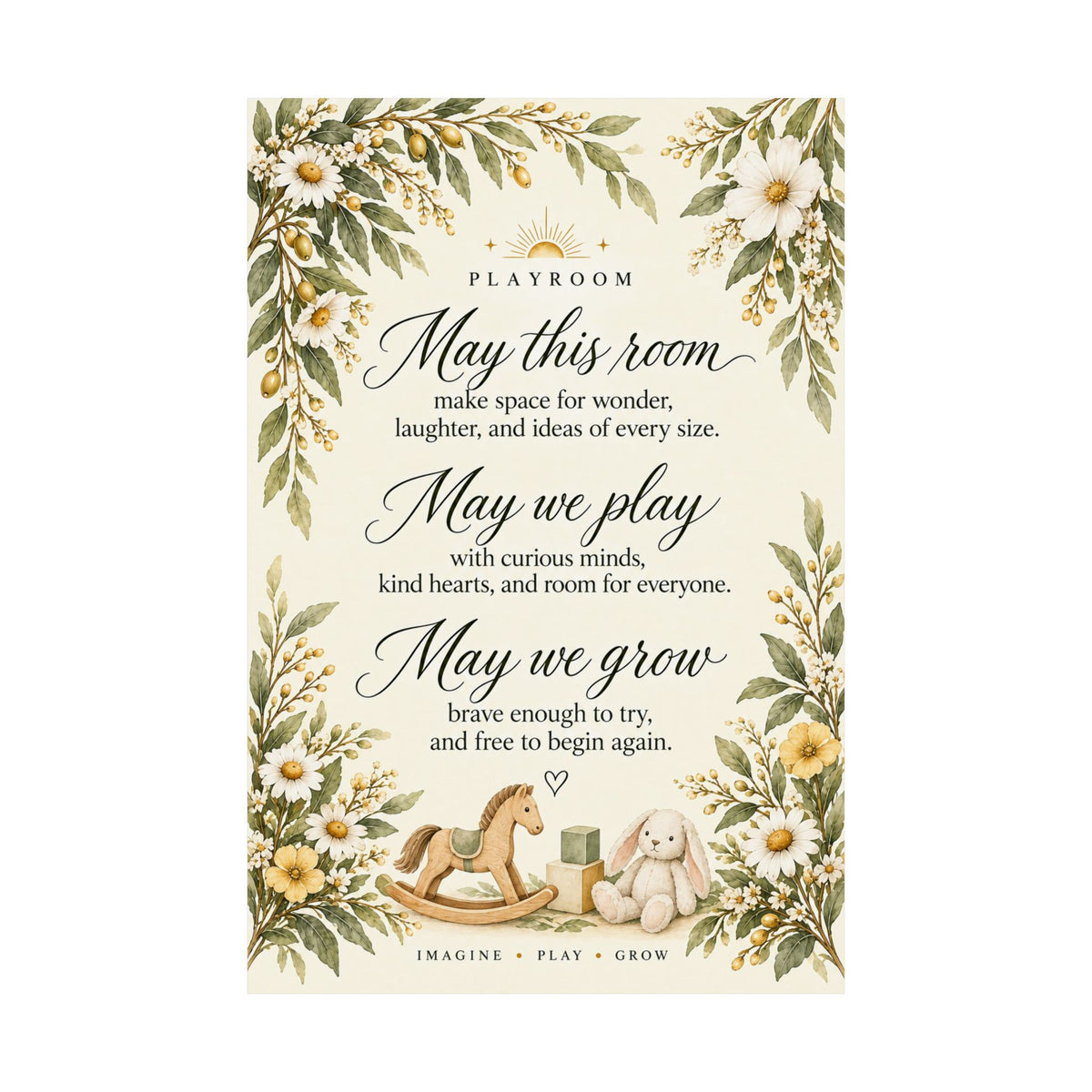 Playroom Blessing Print, May This Room Make Space for Wonder – photo 11 of 20
