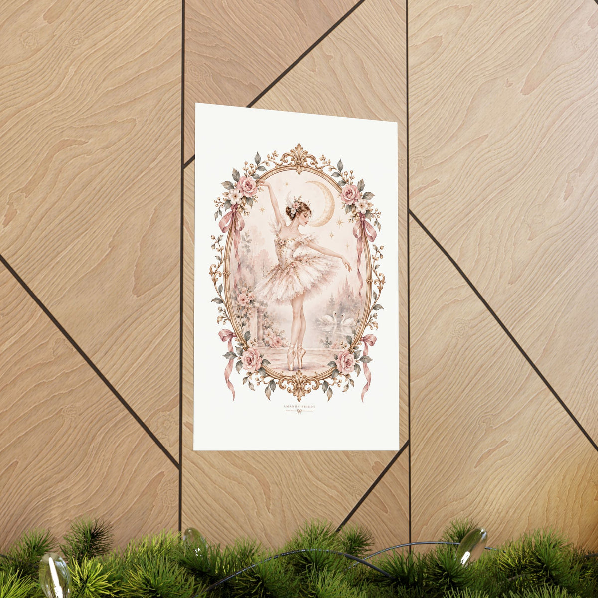 Ballerina and Moon Wall Art Print – photo 14 of 20