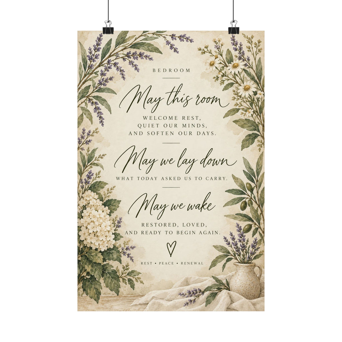 Bedroom Blessing Print, May This Room Welcome Rest – photo 2 of 20