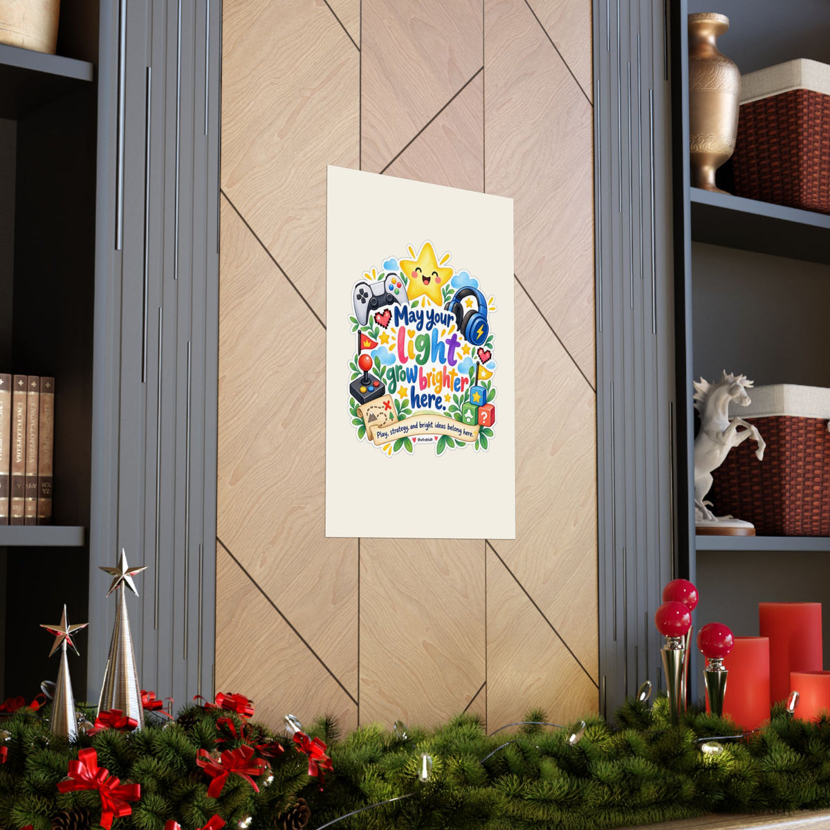 Gamer Kids Wall Art Print, May Your Light Grow Brighter Here – photo 7 of 20