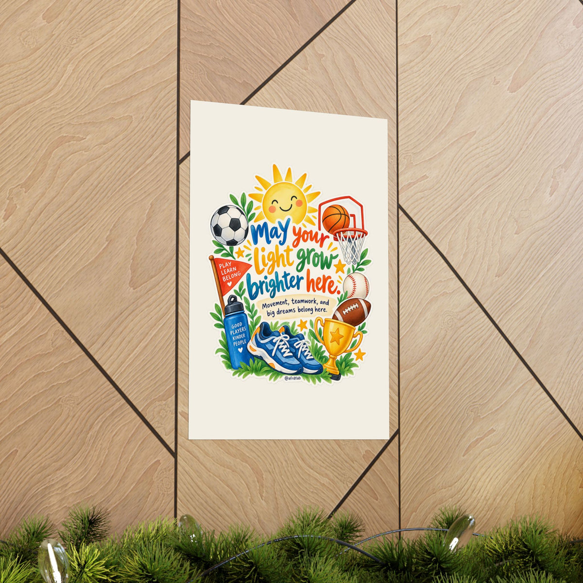 Sports Kids Wall Art Print, May Your Light Grow Brighter Here – photo 14 of 20