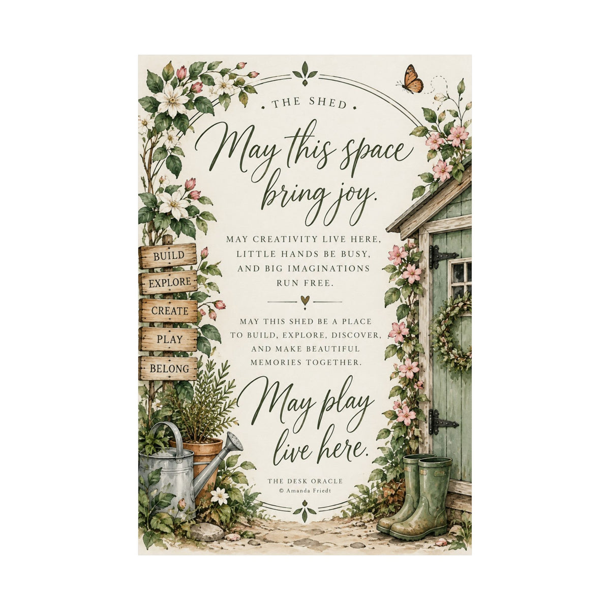 Garden Shed Blessing Print, May This Space Bring Joy – photo 11 of 20