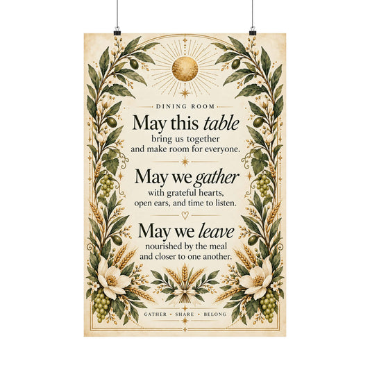 Dining Room Blessing Print, May This Table Bring Us Together – photo 1 of 20