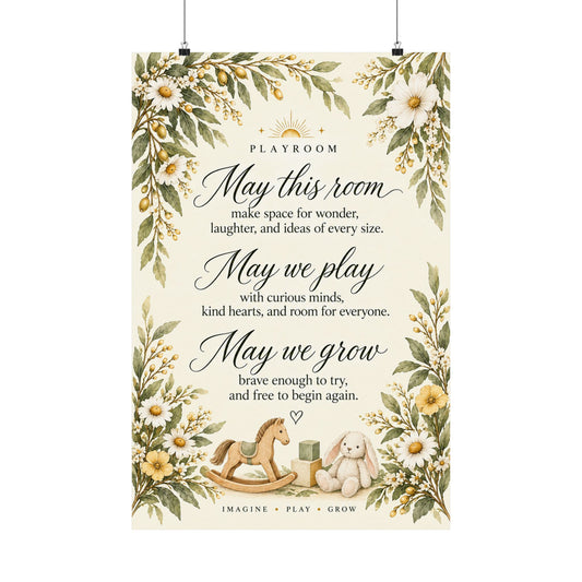 Playroom Blessing Print, May This Room Make Space for Wonder – photo 1 of 20