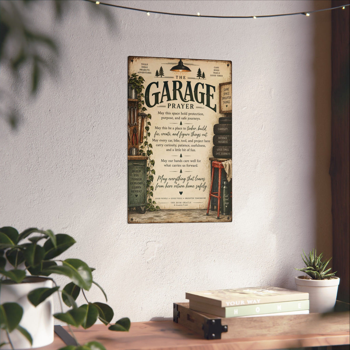 Garage Blessing Sign, Safe Travels prayer wall art – photo 15 of 20