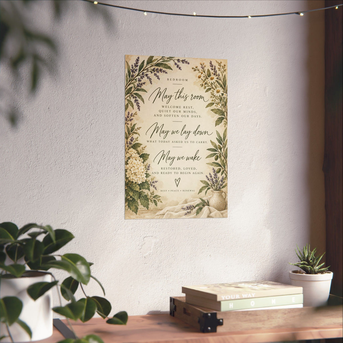 Bedroom Blessing Print, May This Room Welcome Rest – photo 15 of 20