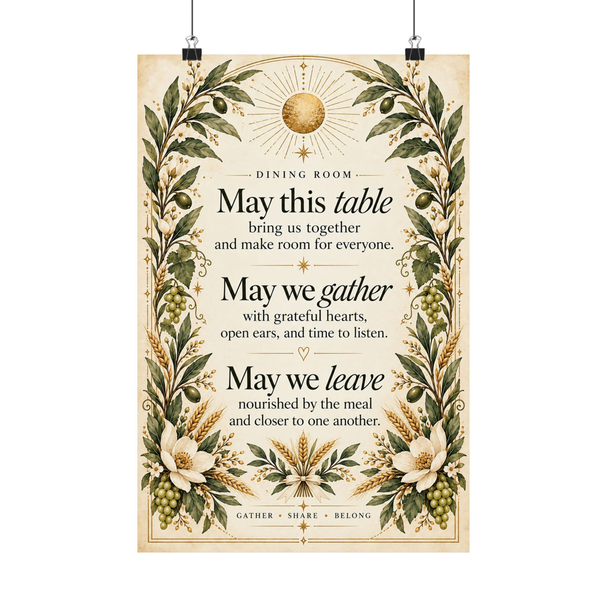 Dining Room Blessing Print, May This Table Bring Us Together – photo 2 of 20