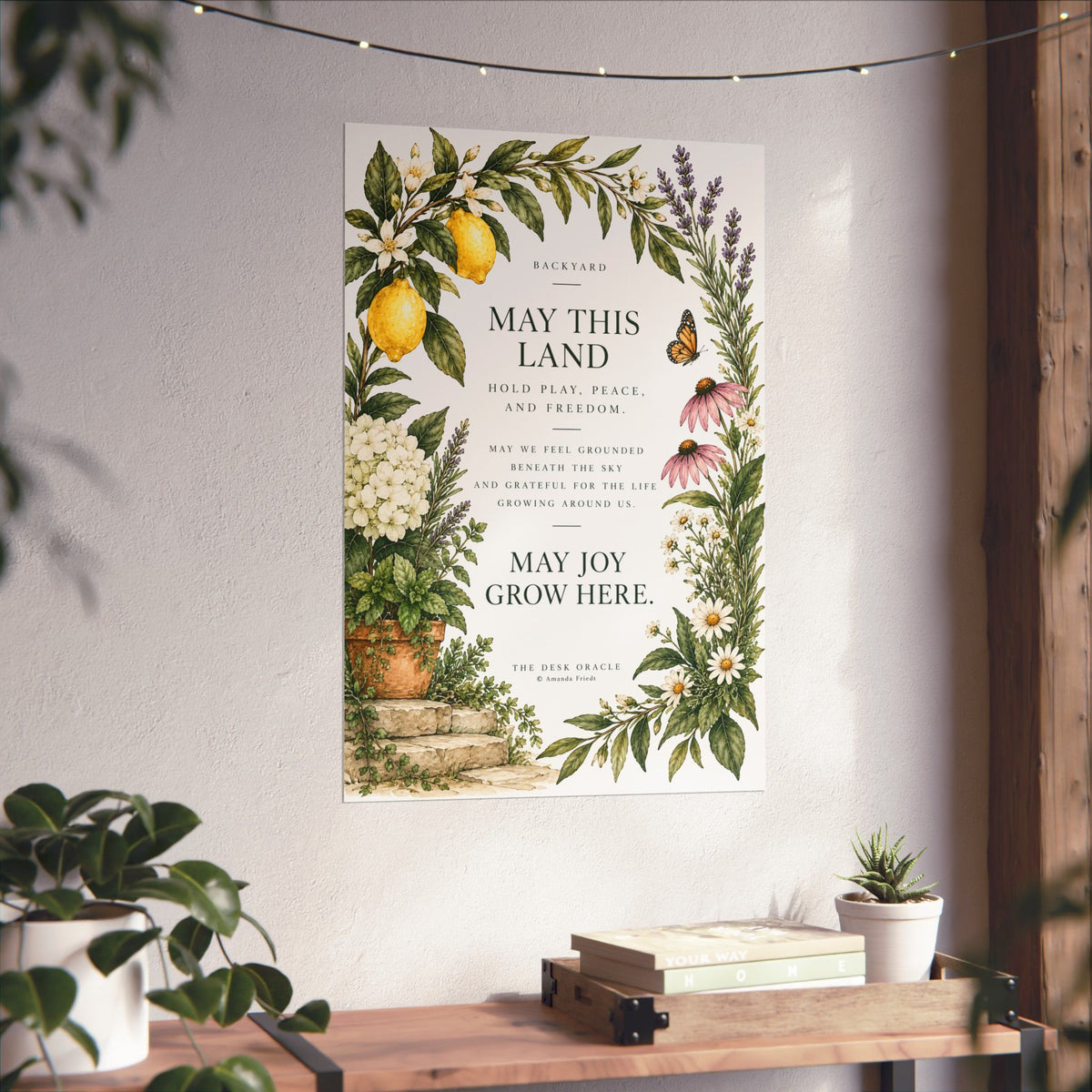 Backyard Blessing Print, May This Land Hold Play, Peace and Freedom – photo 8 of 20