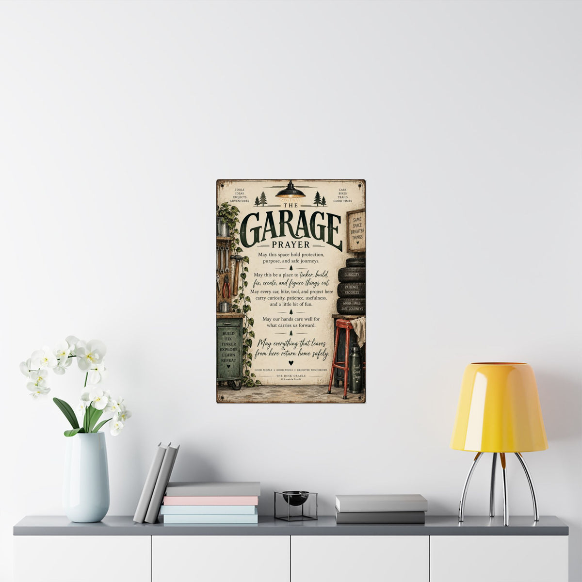 Garage Blessing Sign, Safe Travels prayer wall art – photo 10 of 20