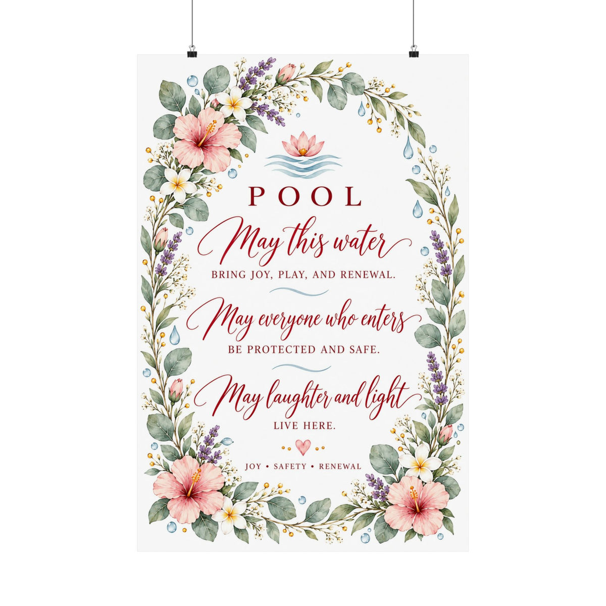 Pool Blessing Sign, May This Water Bring Joy – photo 3 of 20