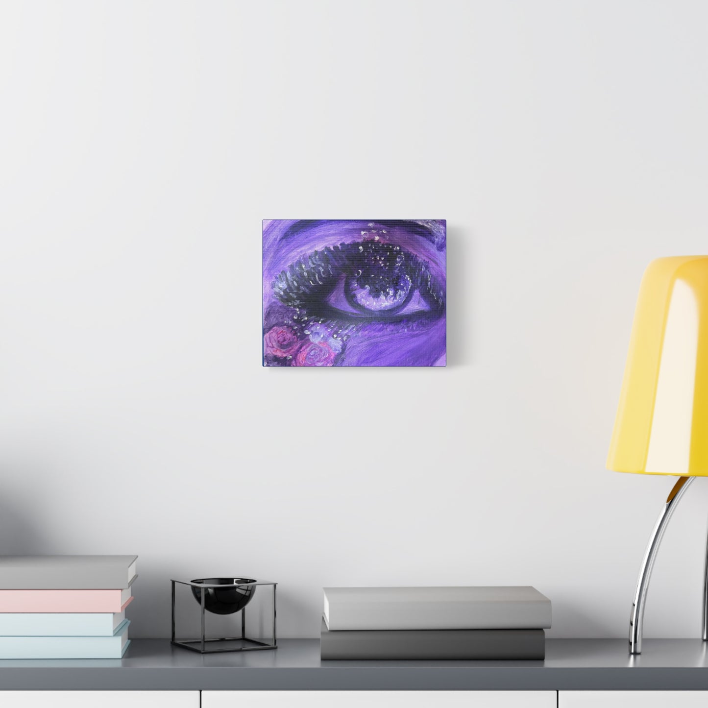 Watercolor Floral Eye Canvas Print — Stretched Matte Wall Art