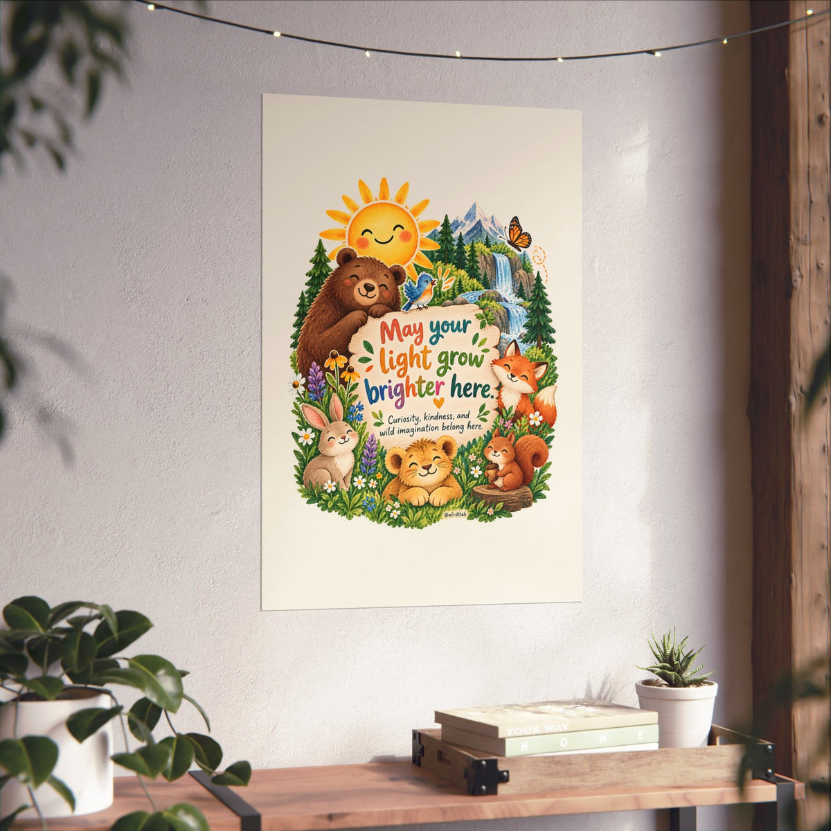 Woodland Animal Kids Poster, May Your Light Grow Brighter Here – photo 8 of 20