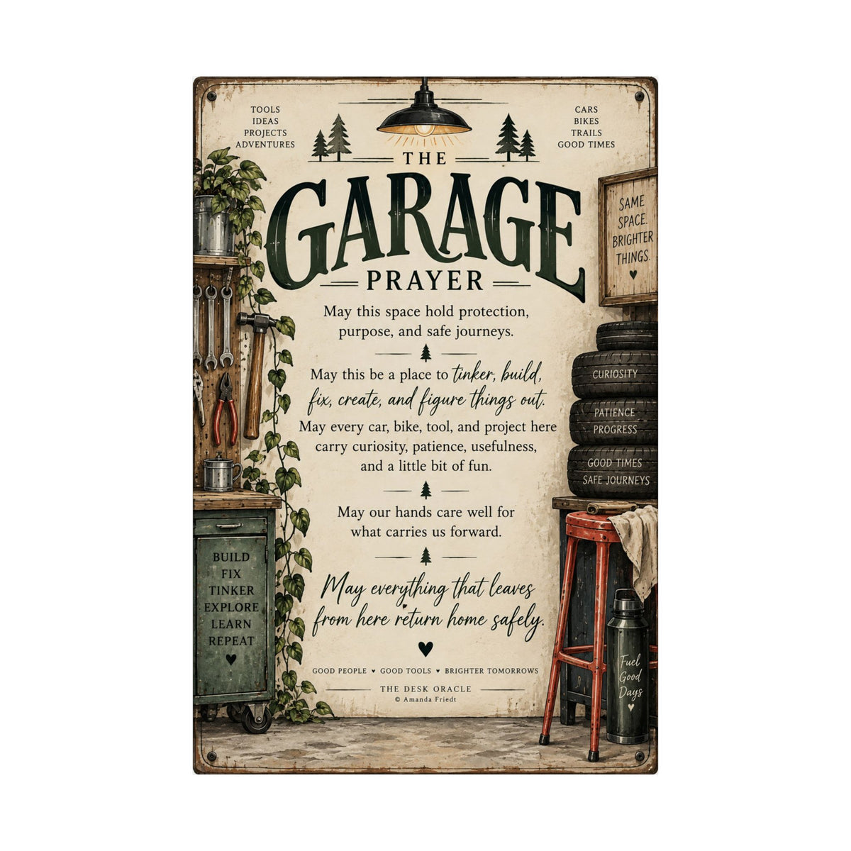 Garage Blessing Sign, Safe Travels prayer wall art – photo 11 of 20
