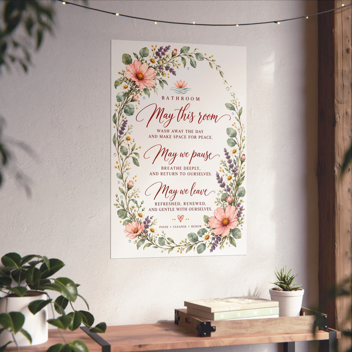 Bathroom Blessing Print, May This Room Wash Away the Day – photo 8 of 20