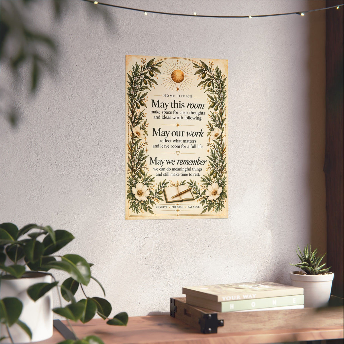 Home Office Blessing Print, May This Room Make Space for Clear Thoughts – photo 15 of 20