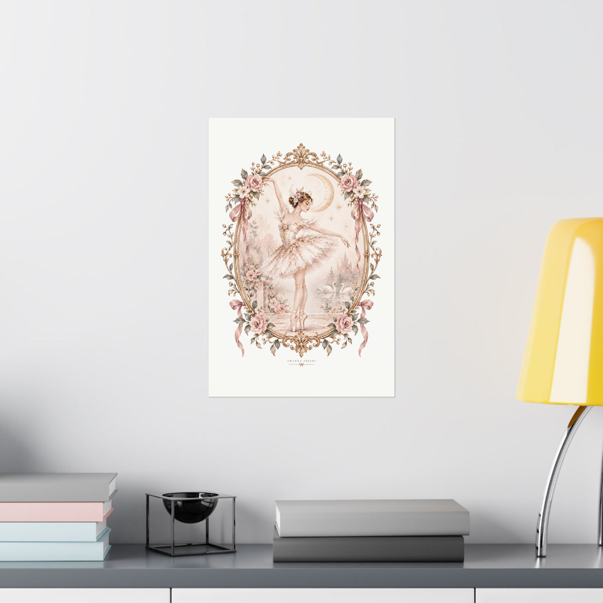Ballerina and Moon Wall Art Print – photo 17 of 20