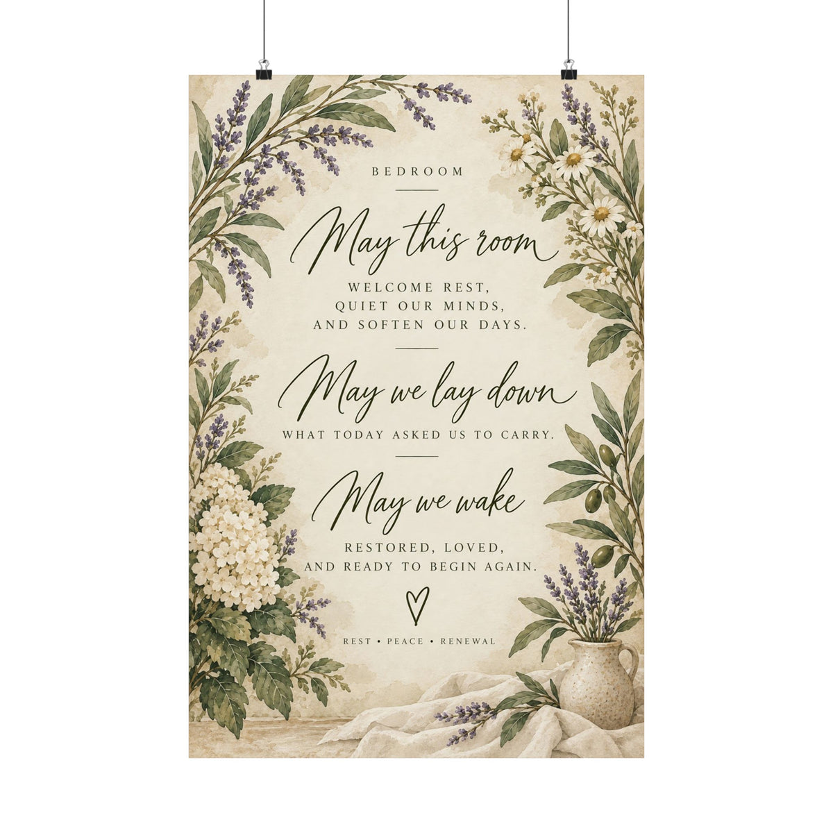 Bedroom Blessing Print, May This Room Welcome Rest – photo 1 of 20