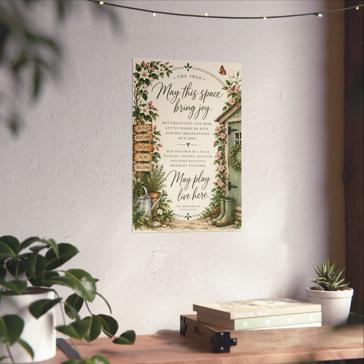 Garden Shed Blessing Print, May This Space Bring Joy – photo 15 of 20