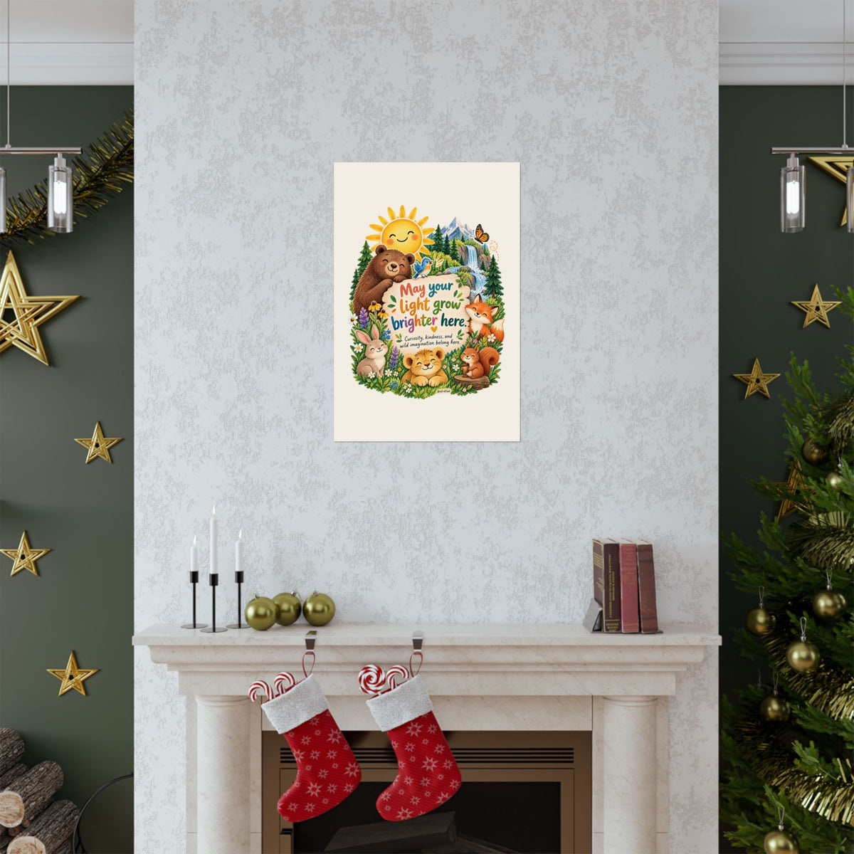 Woodland Animal Kids Poster, May Your Light Grow Brighter Here – photo 9 of 20