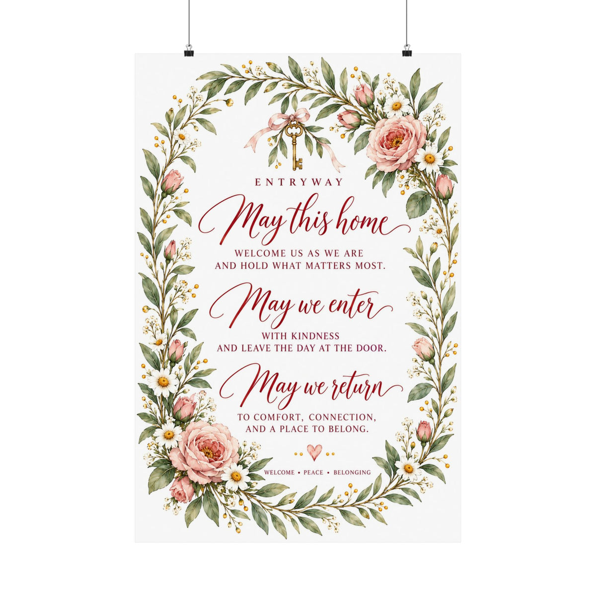 Entryway Blessing Print, May This Home Welcome Us As We Are – photo 3 of 20