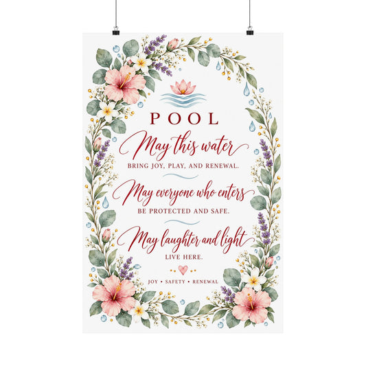 Pool Blessing Sign, May This Water Bring Joy – photo 1 of 20