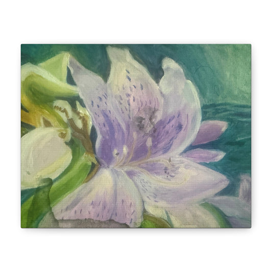Purple Rhododendron Floral Canvas — Stretched Matte Wall Art