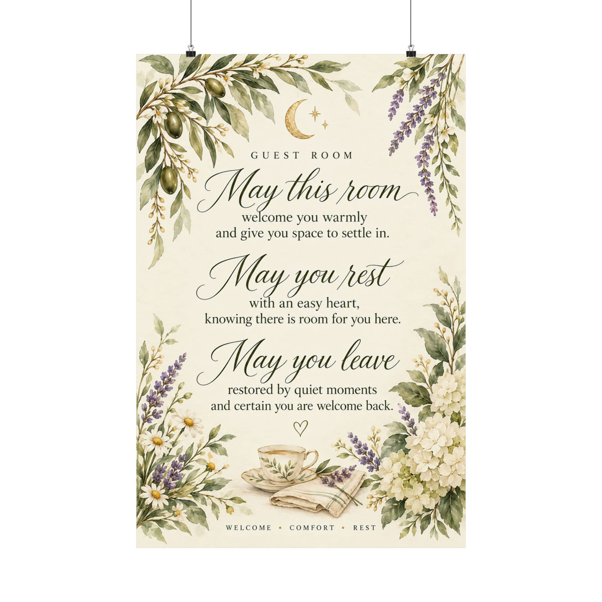 Guest Room Blessing Print, May This Room Welcome You Warmly – photo 3 of 20
