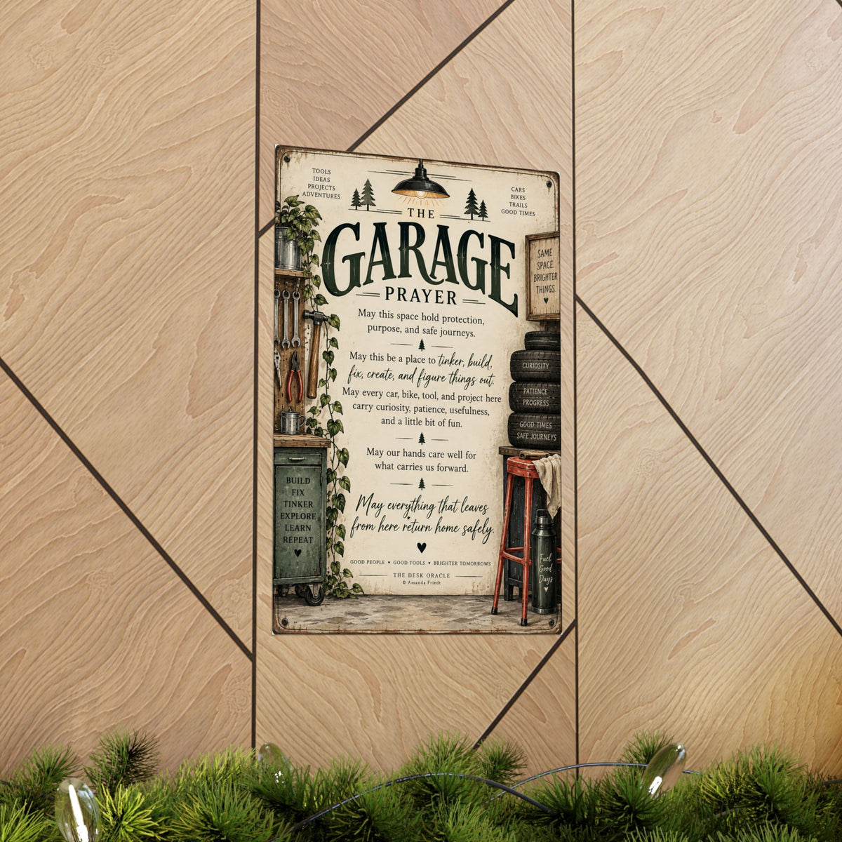 Garage Blessing Sign, Safe Travels prayer wall art – photo 14 of 20