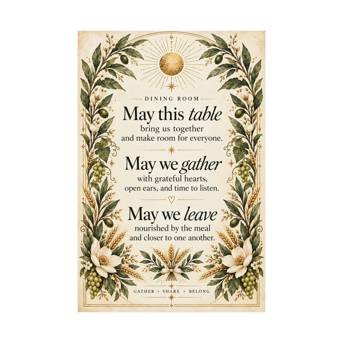 Dining Room Blessing Print, May This Table Bring Us Together – photo 18 of 20