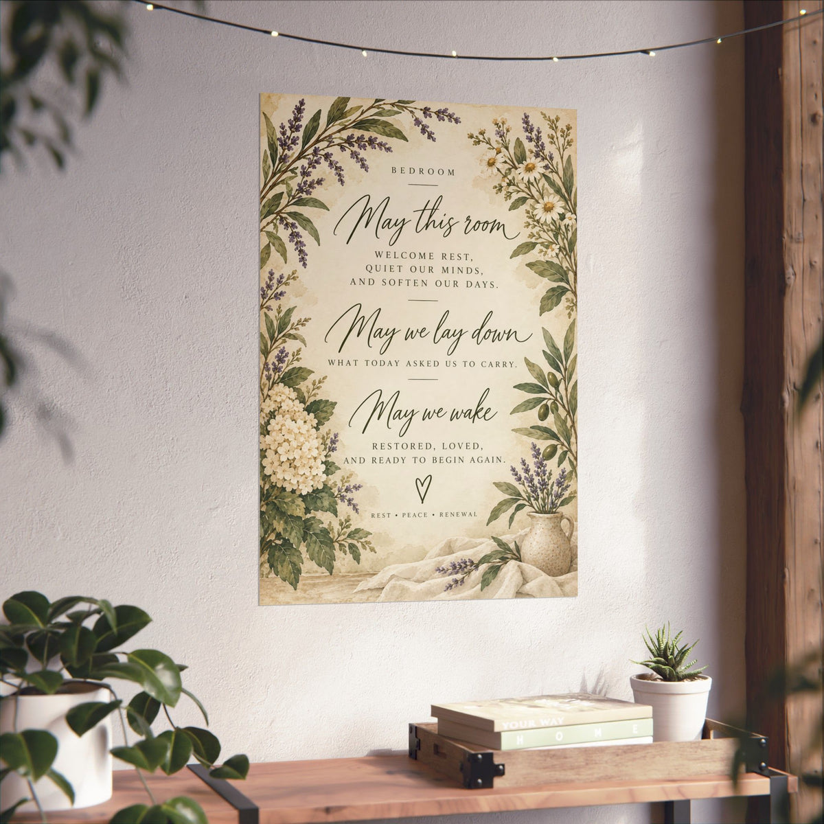 Bedroom Blessing Print, May This Room Welcome Rest – photo 8 of 20