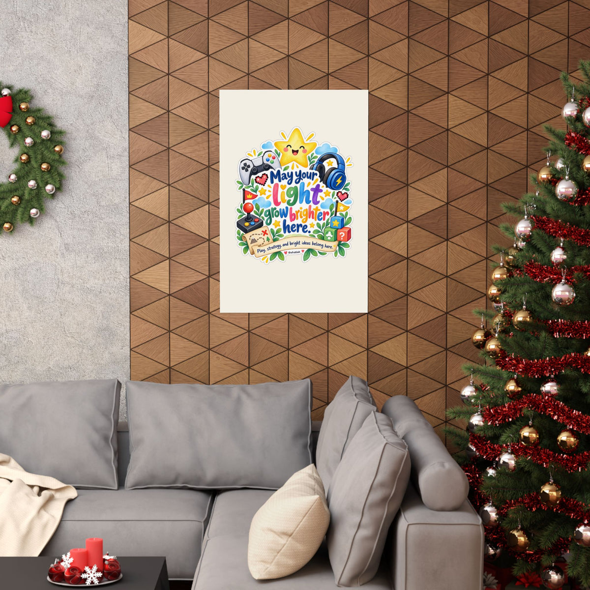 Gamer Kids Wall Art Print, May Your Light Grow Brighter Here – photo 20 of 20