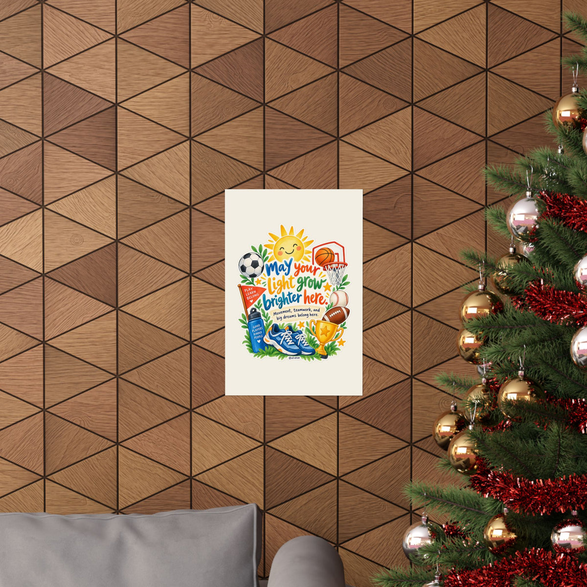 Sports Kids Wall Art Print, May Your Light Grow Brighter Here – photo 13 of 20