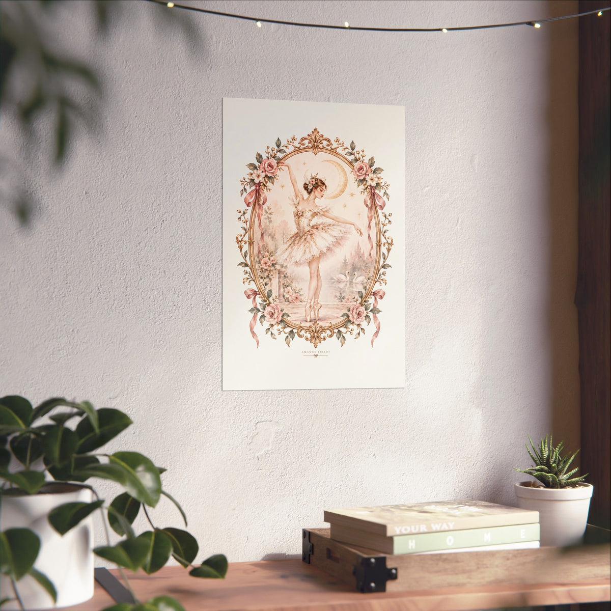 Ballerina and Moon Wall Art Print – photo 15 of 20