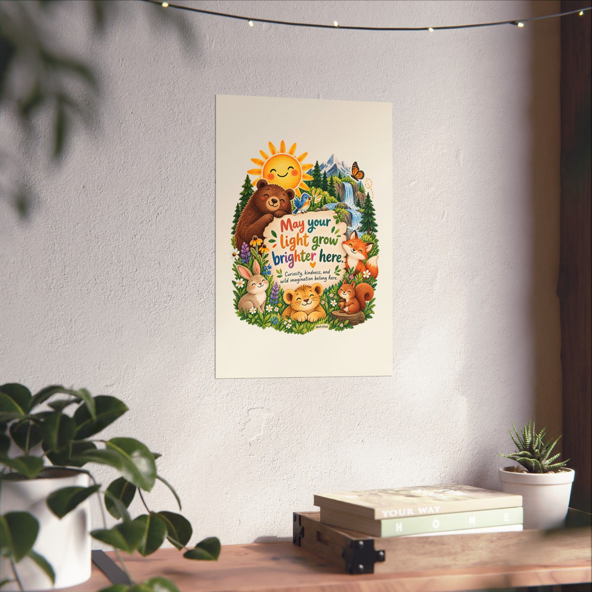Woodland Animal Kids Poster, May Your Light Grow Brighter Here – photo 15 of 20