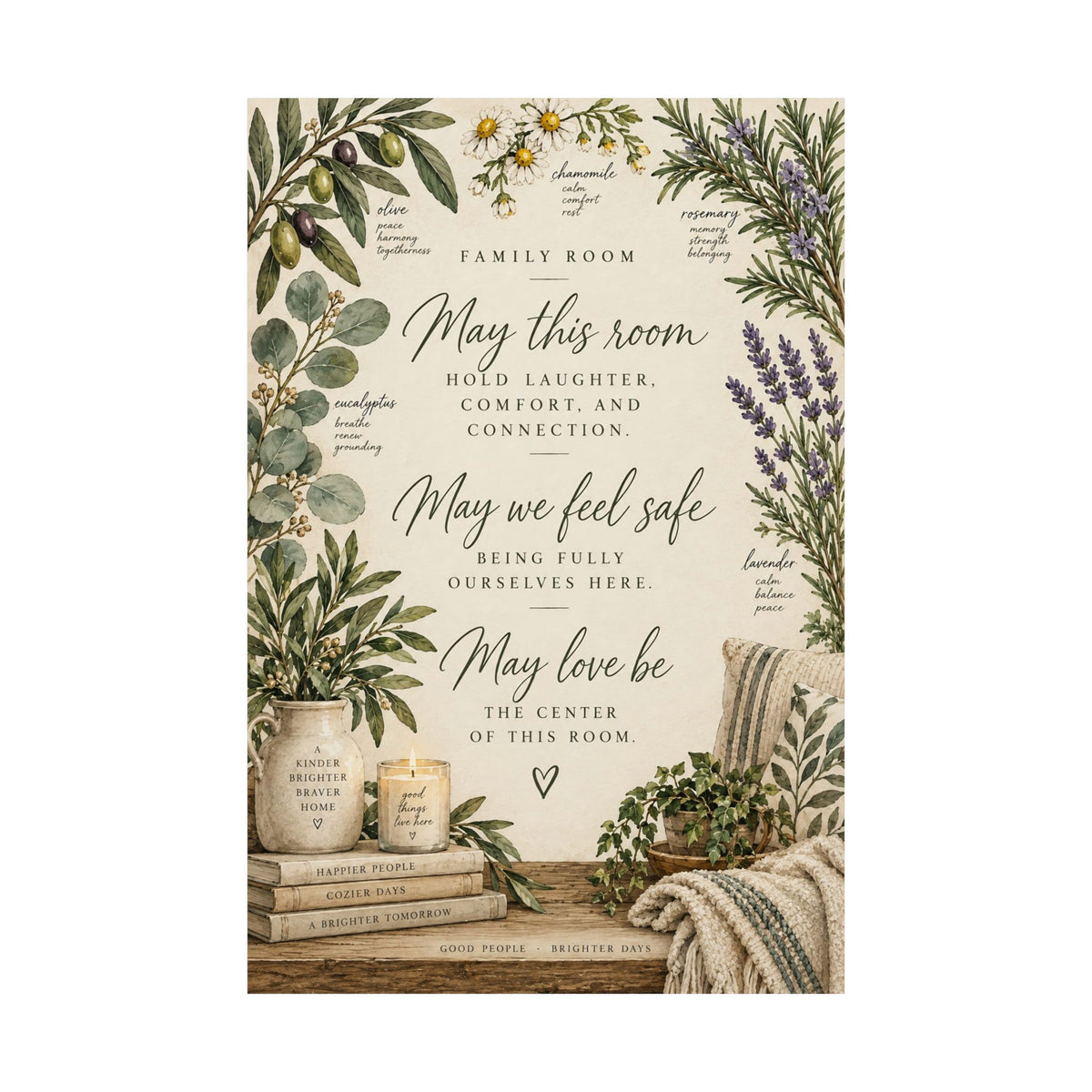 Family Room Blessing Print, May This Room Hold Laughter and Connection – photo 18 of 20