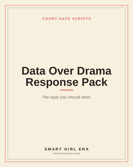 Data Over Drama Response Pack — Smart Girl Era