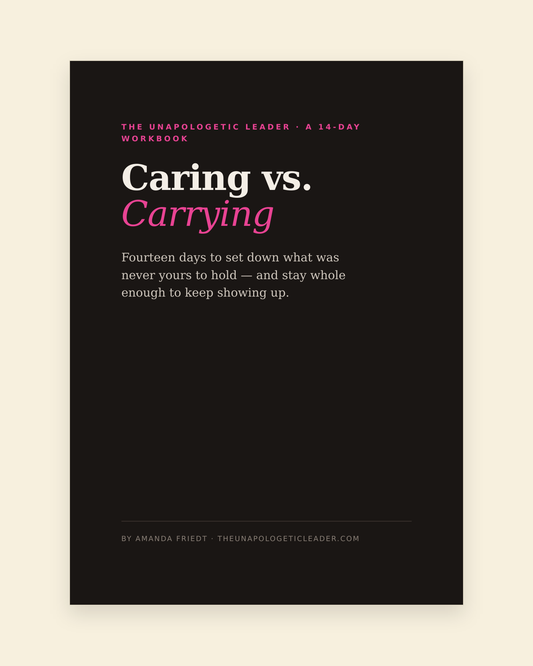 Caring vs. Carrying 14-day workbook cover
