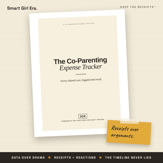 Co-parenting expense tracker printable PDF with shared cost ledger