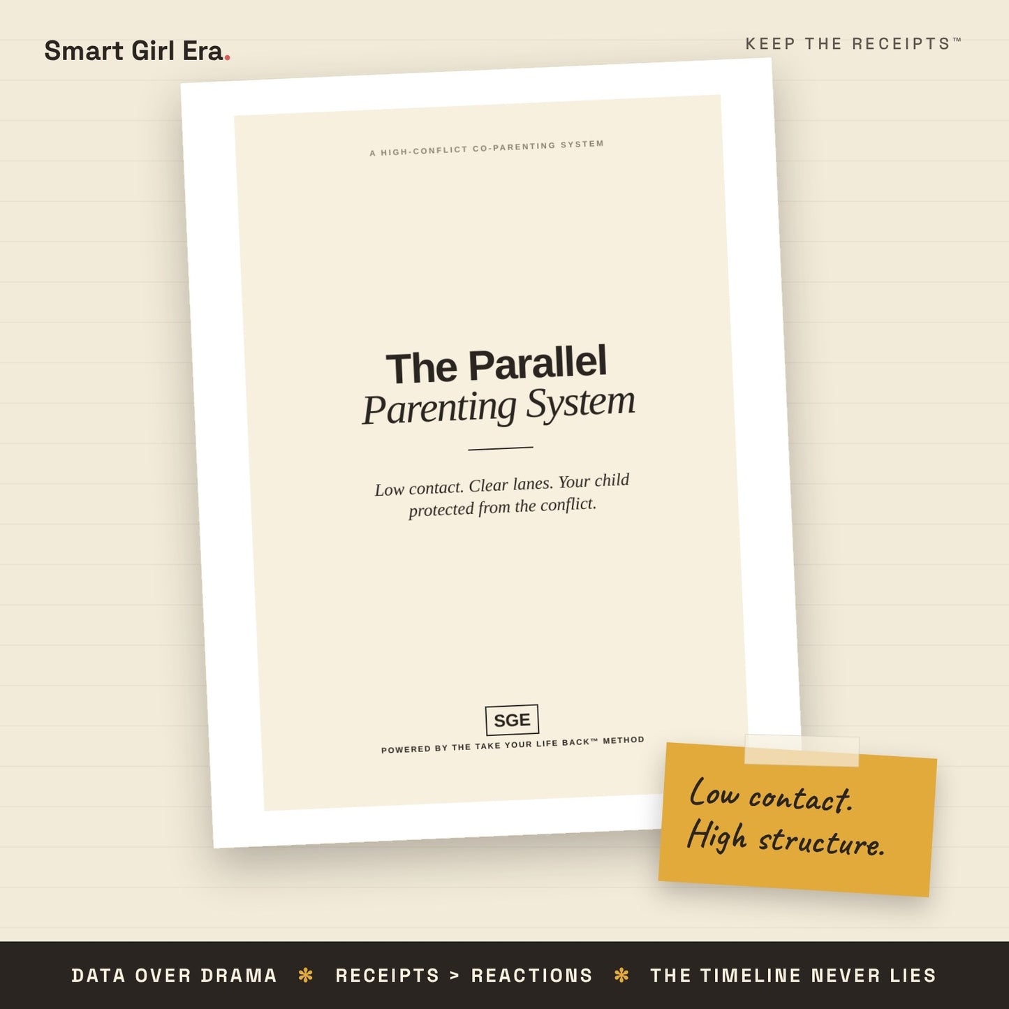 Parallel parenting plan printable workbook for high-conflict co-parenting
