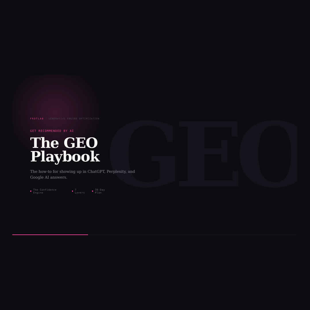 Get Recommended by AI: The GEO Playbook